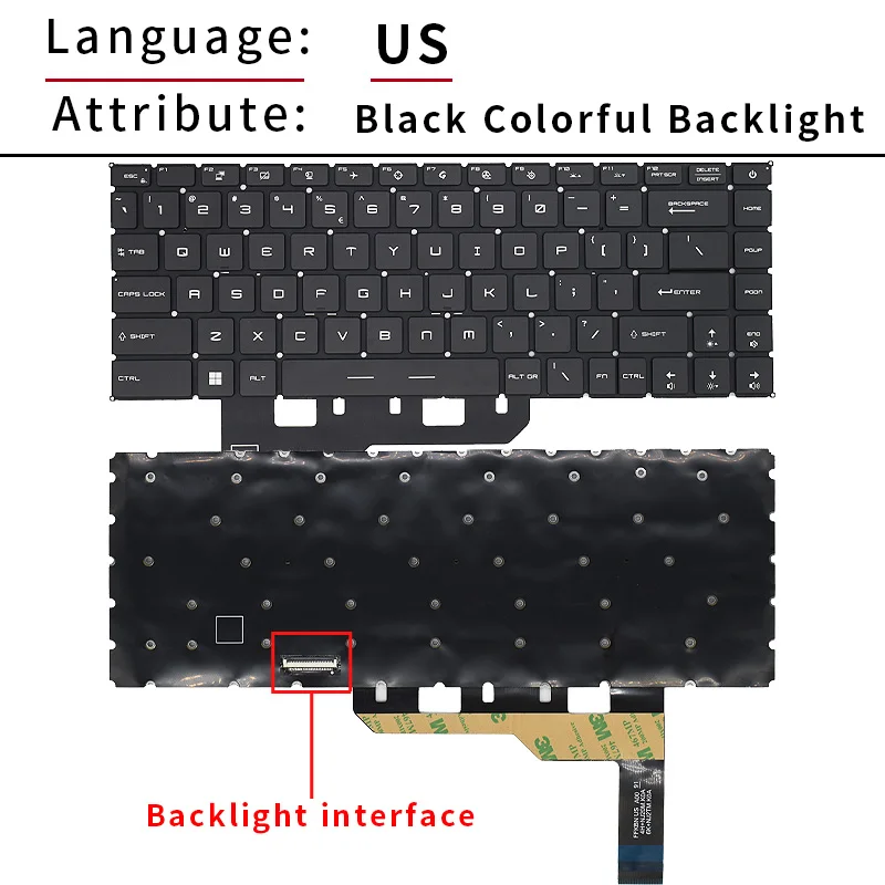 Imagem -04 - Russo Teclado do Portátil para Msi Gs66 Ge66 P66 Gp66 Stealth Nsk-ffbbn Ffabn V19422ek1 V194222ak1 9z.nj2bnna1d Rgb Backlight us