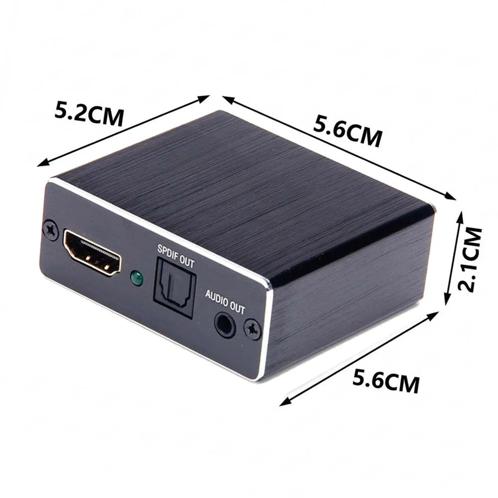 4K Audio Extractor with Optical SPDIF and 3.5mm Output for Supporting 5.1 Channel Audio Through 4K Audio Extractor