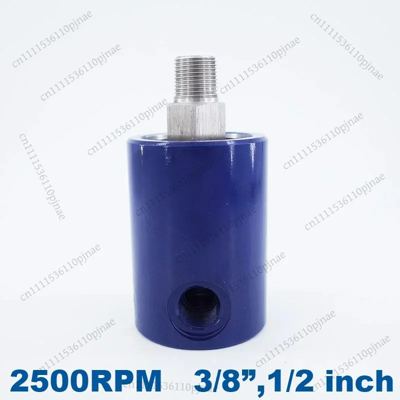 12bar 2500RPM Cooling water high speed rotary swivel joint 3/8 1/2 inch thread 180 degree C aluminum rotary fitting HD-10/15