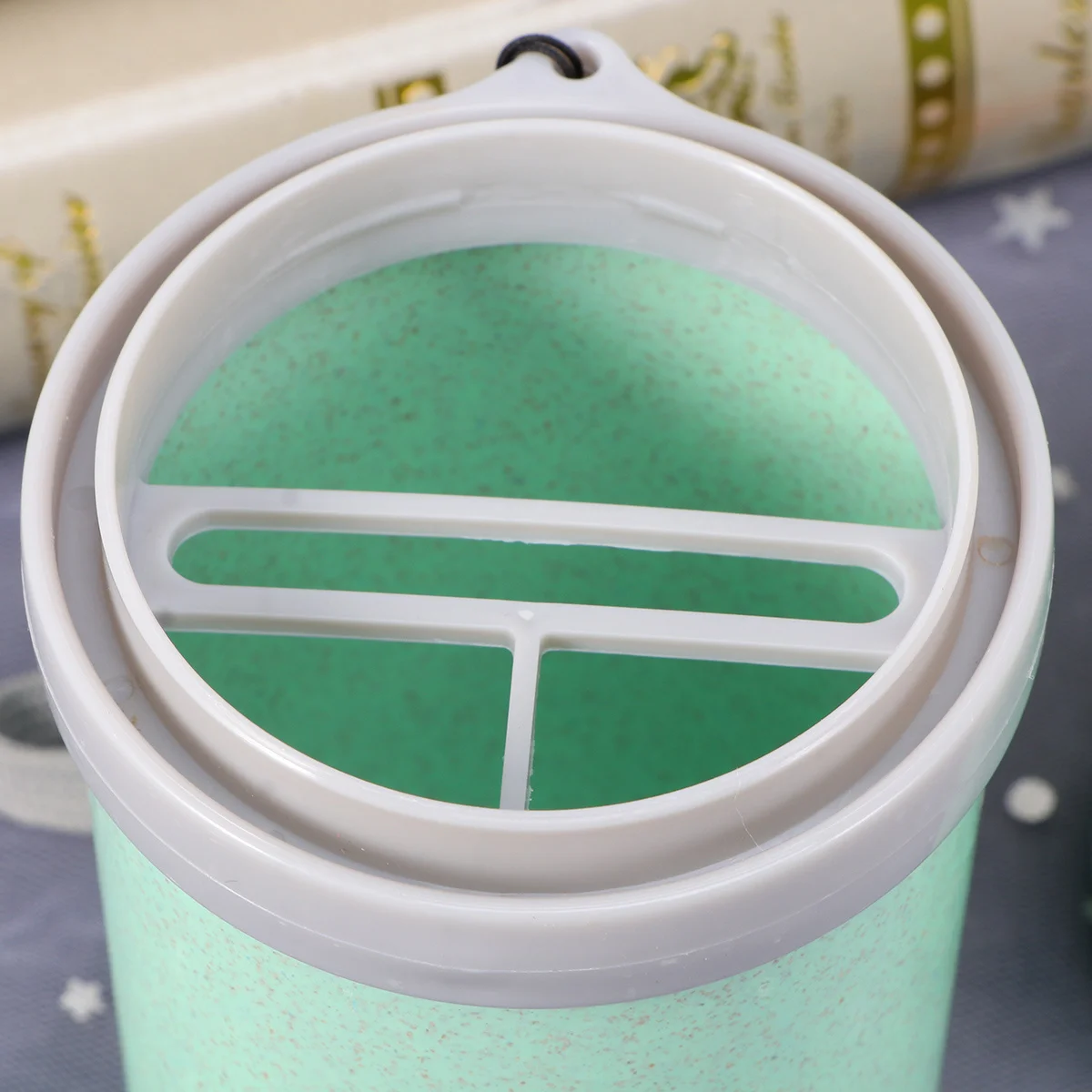 

Wash Gargle Cup Set Travel Toothbrush Toothpaste Holder Storage Box For Camping Outdoors Green Wheat Straw Material