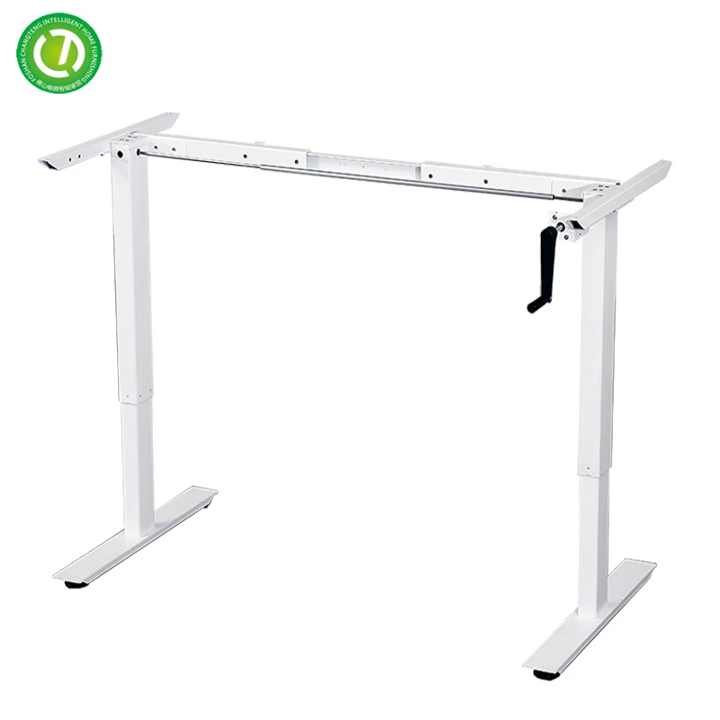 Manual Crank Adjustable Stand Up Desk Legs Height Adjustable Table Frame For Office Coffee And Work Smart Lift Metal Table Frame