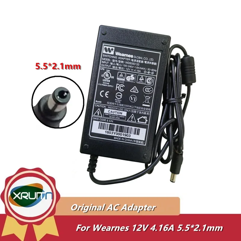 genuine-12v-416a-60w-switching-ac-adapter-power-supply-cord-charger-for-wearnes-global-ac-adapter-model-wds050120