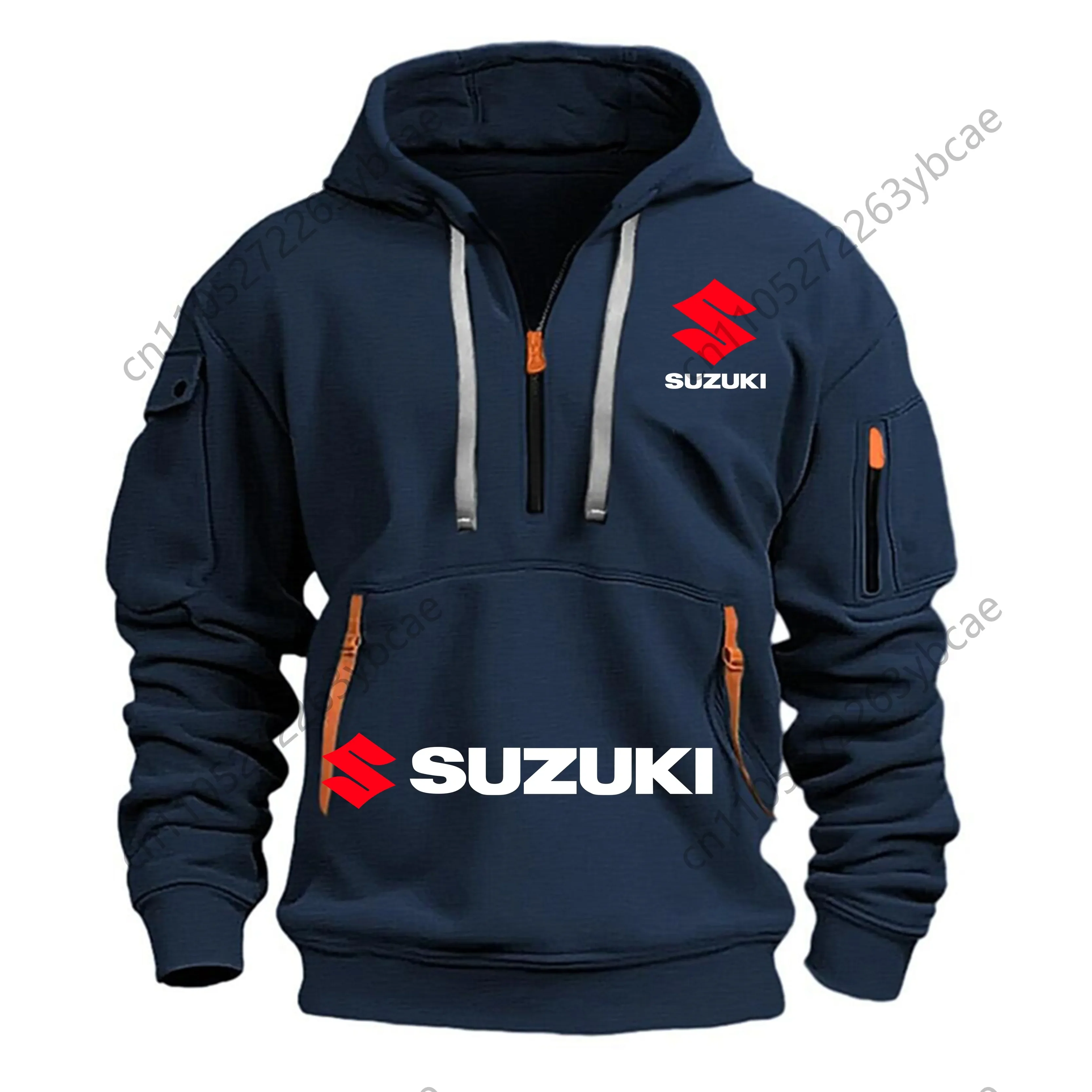 Suzuki herenhoodie outdoor motorrijpak: zacht, comfortabel, ademend, stijlvol herfst-/winterstijl