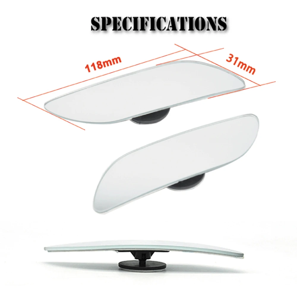 2 PCs Dead zone mirrors on regular car side mirrors, blind zone mirrors, 360 degree extra mirrors