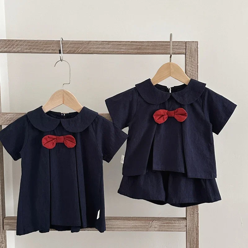 

Новый летний комплект одежды для новорожденных девочек 2026: хлопковая футболка с коротким рукавом + шорты, для малышей 0-3 лет