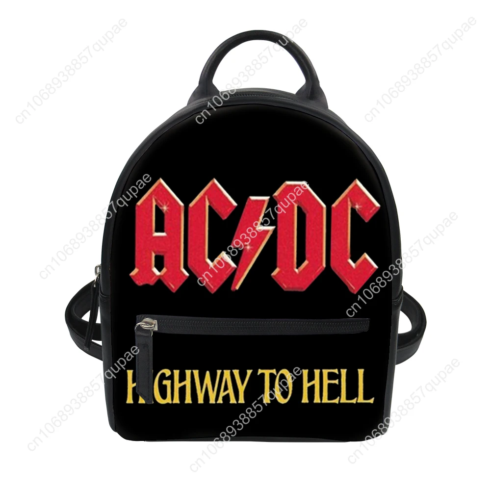 

A-AC Custom Backpack Purse Vintage Rock D-DC Fashion Carter Schoolbags Double Shoulder Bag Mini Daypack Leather Travel Bag
