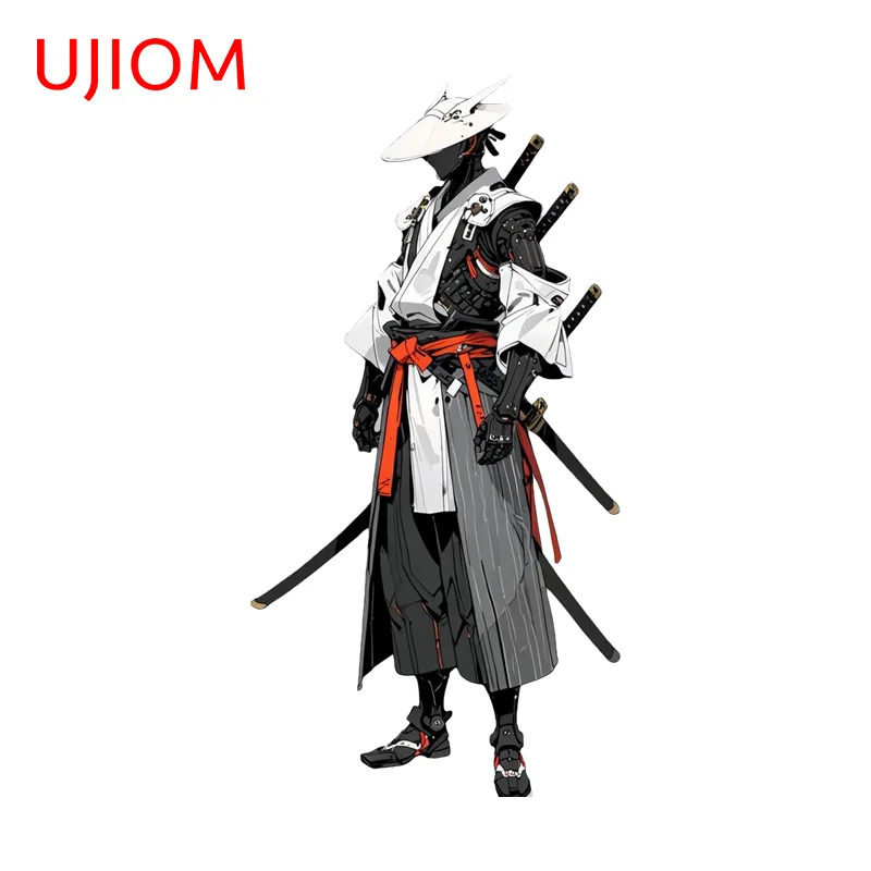 UJIOM Fashionable Creative Samurai Wall Sticker Popular Enchanting Sunscreen Graphics Decal Suitable For Computer Case Decor