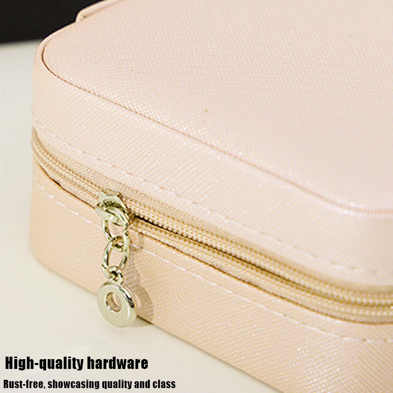 Einfache und tragbare Reise-Schmuckaufbewahrungsbox für Armbänder, Ohrringe, Ringe und Ohrstecker – Detail 36