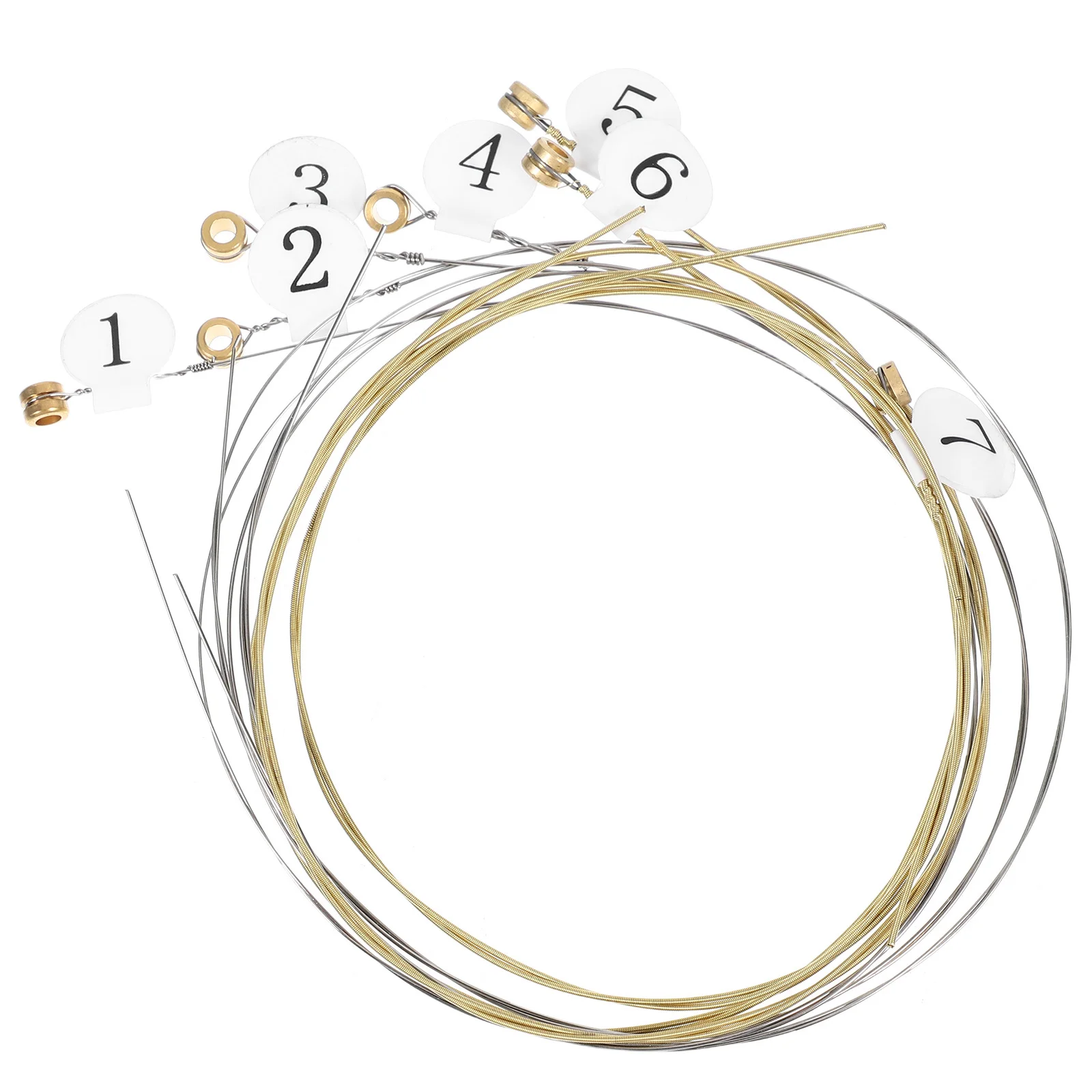 

7 String Lyre Harp Strings Metal Rich Tone Easy Replacement Durable Long Lifespan Musical Instrument Accessories