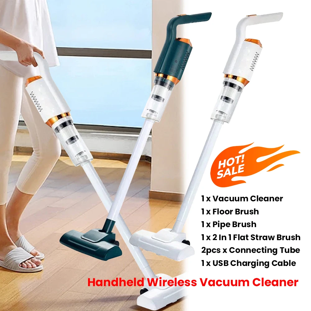 

Mopping Machine USB Rechargeable 2000mAh Cordless Portable Cleaning Robot 120W Large Suction Vacuum Cleaner for Home and Car Use