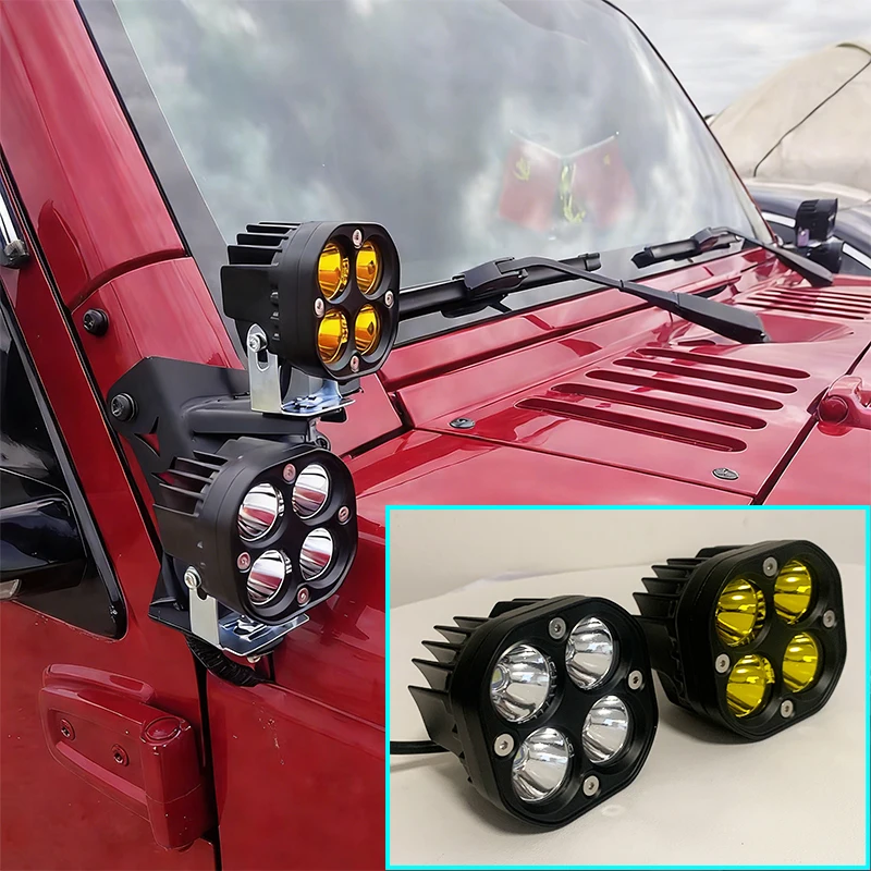 3 Inch 40W LED Work Light Spot Offroad Driving Lamp for Motorcycle Truck SUV ATV 12V 24V White Yellow Fog Light Waterproof