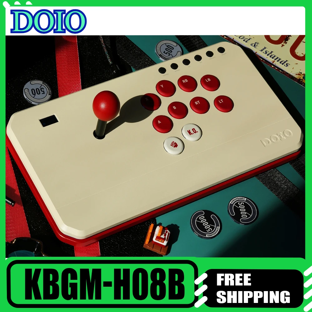 

DOIO HITBOX KBGM-H08B подсветка клавиатуры PBT алюминиевый сплав паровые аксессуары для PS4 5, переключатель игровая клавиатура на заказ, подарки для ПК