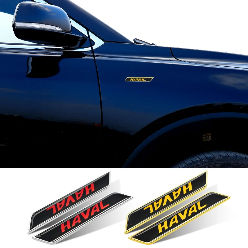 3D Metal Car Fender Sticker for Haval Logo M1 M2 M4 H1 H2 H3 H4 H5 H6 H7 H8 H9 Automoblie Body Decoration Emblem Badge Decals