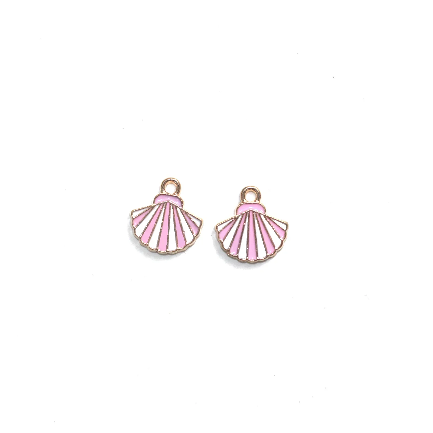 10pcs/lot Scalloped Shell Enamel Charms Oil Drop Zinc Alloy Pendant Fashion Jewelry Accessories Drop Shipping