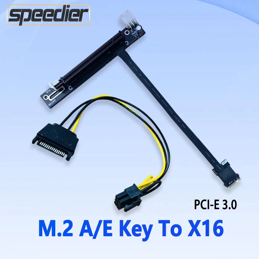 

PCI-E 3.0 Riser M.2 WiFi A/E Key NGFF To X16 Graphics Card Mining Extension Cable Multi-Cards GPU Video Cards Adapter 8G\BPS