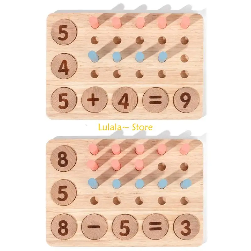 Y4QA Educatief Peg Board Tel speelgoed voor lesnummers en rekenkundige kleuterschool Kinderen Early Learning Math Toy