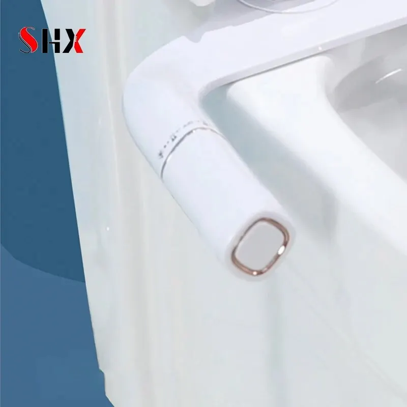 SHX Toilet Bidet Ultra-Slim Bidet Toilet Seat Attachment With Brass Inlet Adjustable Water Pressure Bathroom Hygienic Shower