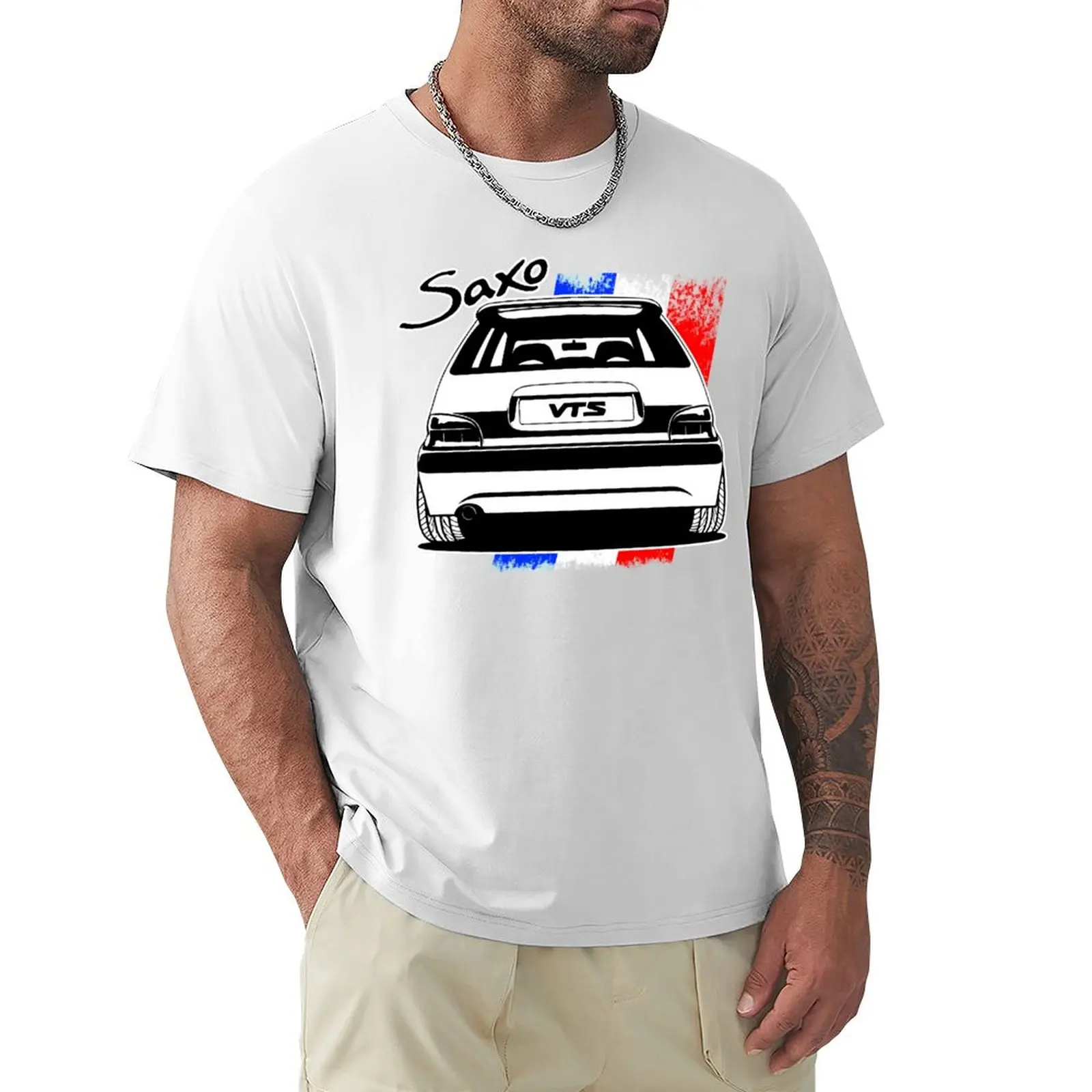 Saxo vts camiseta con vista trasera de Francia para hombre, ropa de verano de aduanas