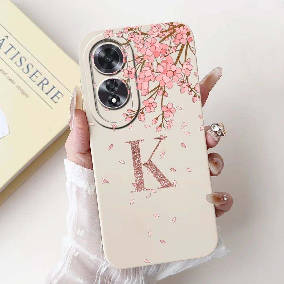 For Oppo A60 4G A80 5G Case 26 Letters Nickname Painting Shockproof Silicone TPU Back Cover for Oppo CPH2631 CPH2639 Soft Bumper