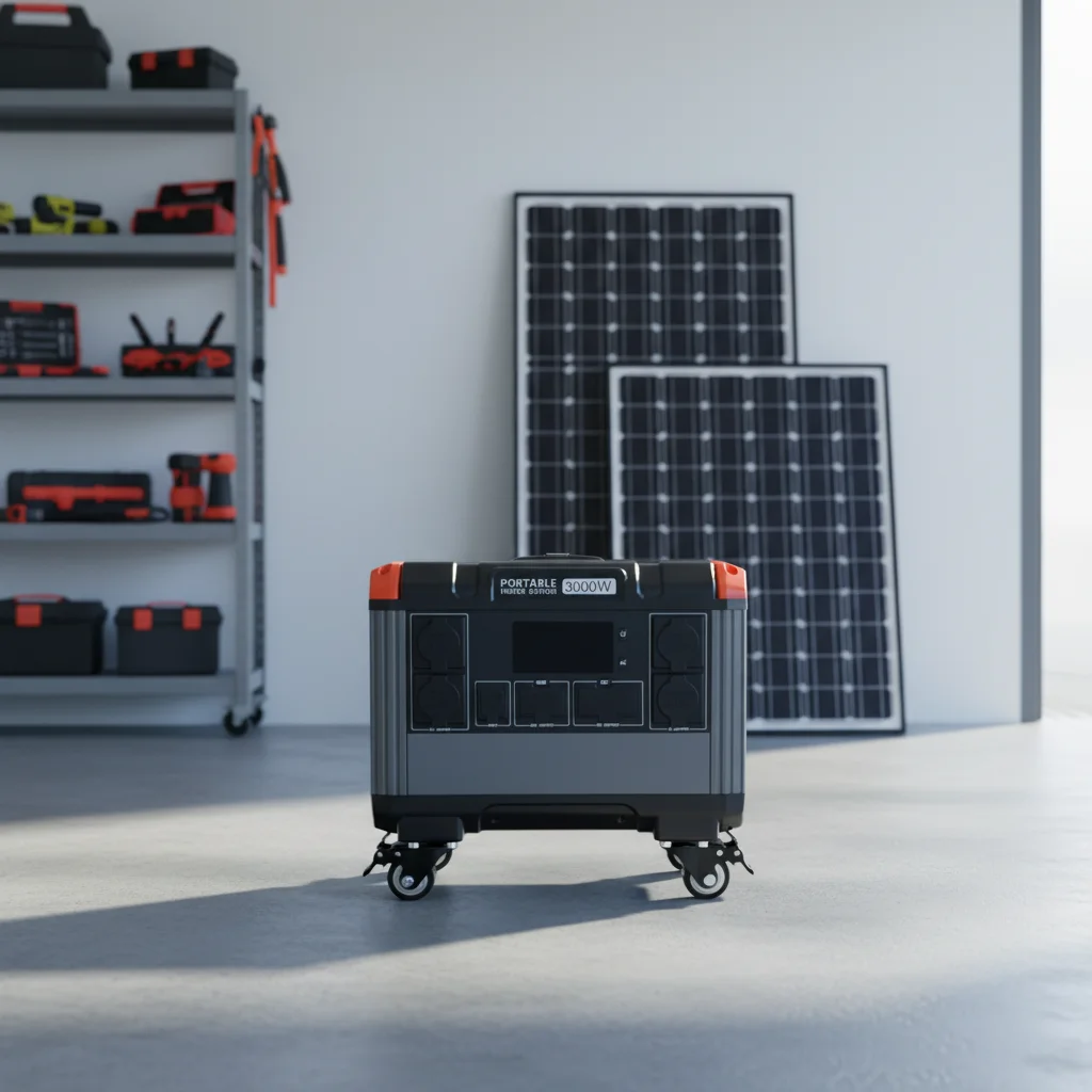3000W LiFePO4 2048Wh Portable Solar Generator Emergency Power Station Outdoor Indoor Pure Sine Wave Fast Charging US/Europe