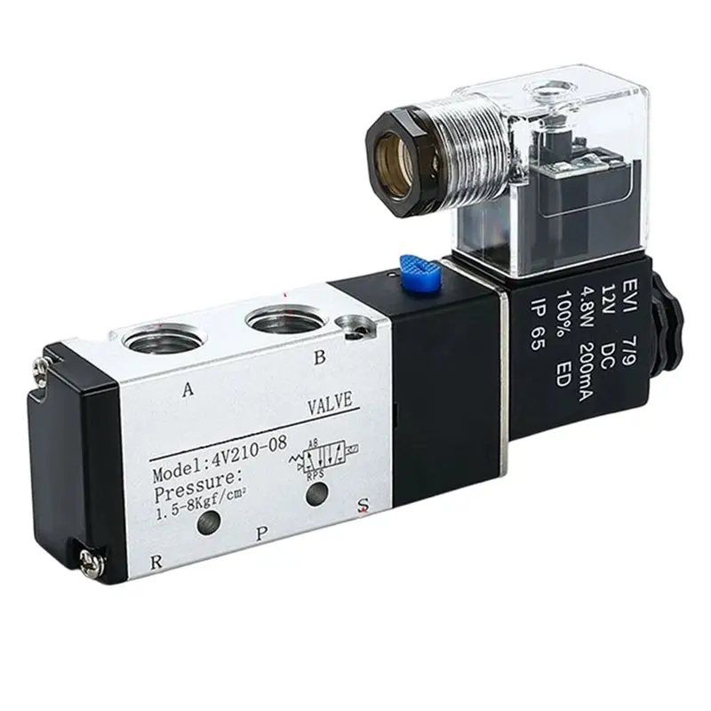 【Big Deal】4V210-08 DC24V Two Position Five - Way Pneumatic Solenoid Valve 4V210 With Dual Voltage For Cylinder Control