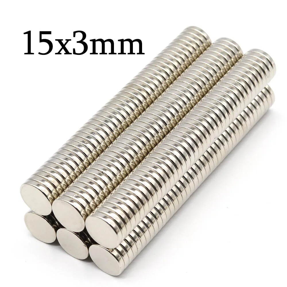 

15mmx3mm Super Strong Round Neodymium Magnet Powerful Magnets N35 small Permanent Magnetic NdfeB Refrigerator Magnet 15x3