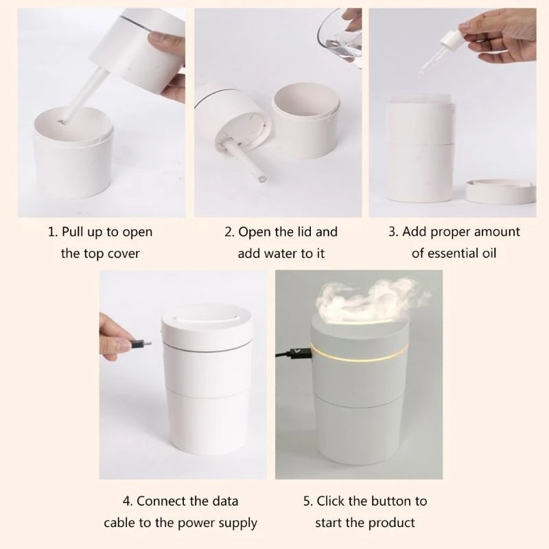 

L8RE Mini Humidifier Rechargeable,Wireless Humidifier Desktop Humidifier for Bedroom