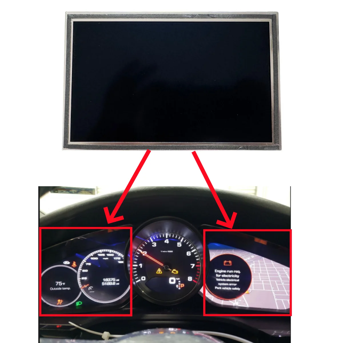 

LCD Display For 17-24 Porsche Cayenne Panamera Instrument LCD Screen Inner Screen Central Control