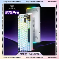 AULA S75 Pro teclado triodo S75Pro Gamer Teclado mecánico 4000mAH RGB PBT inalámbrico E-sport teclado junta regalo personalizado