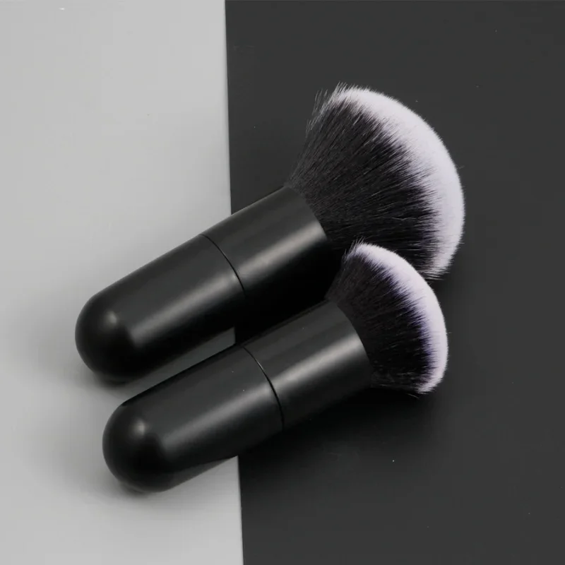 Large Round Handle Powser Brush Black Makeup Brushes Fluffy Soft Professional Powder Foundation Blush Brush Cosmetic Accessories