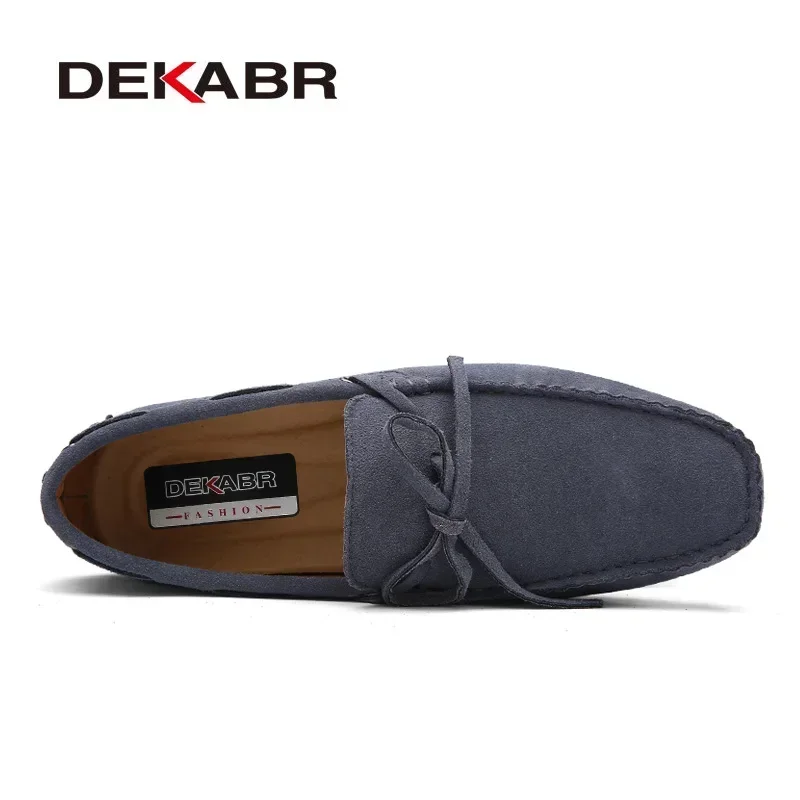 DEKABR Plus Size 35~49 Men\'s Casual Shoes Genuine Leather Flats Driving Loafers Footwear Soft Moccasins For Men Zapatos Hombre