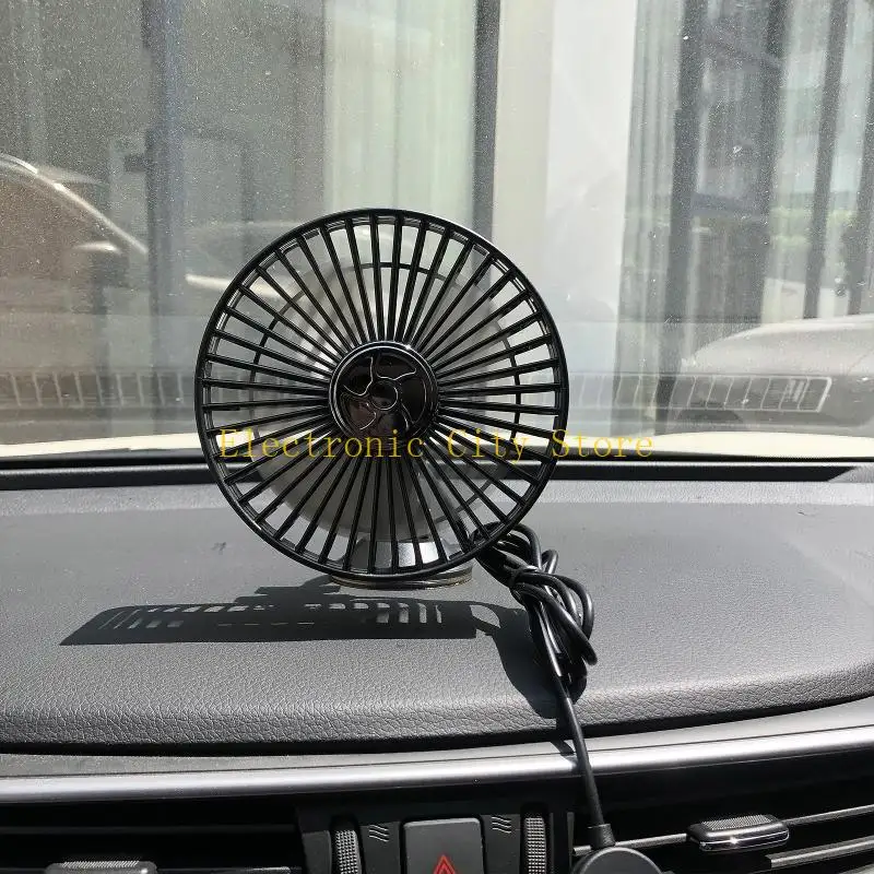

360° Rotating Suction Cup Single for Head Car Fan Dashboard USB Fan Desk Fan Auto Cooling Cooler Fan for SUV RV Truc HU8D