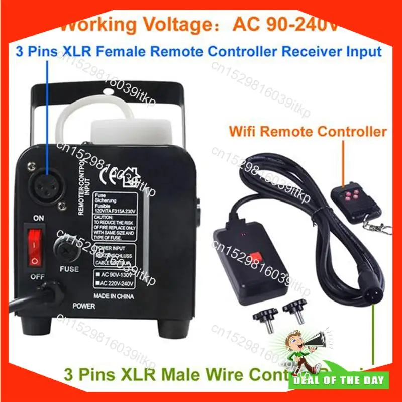 Agosto 2 peça 90-240vac 2 em 1 controle remoto sem fio 3 pinos xlr para máquina de fumaça festa dj palco efeito de iluminação atmosfera d