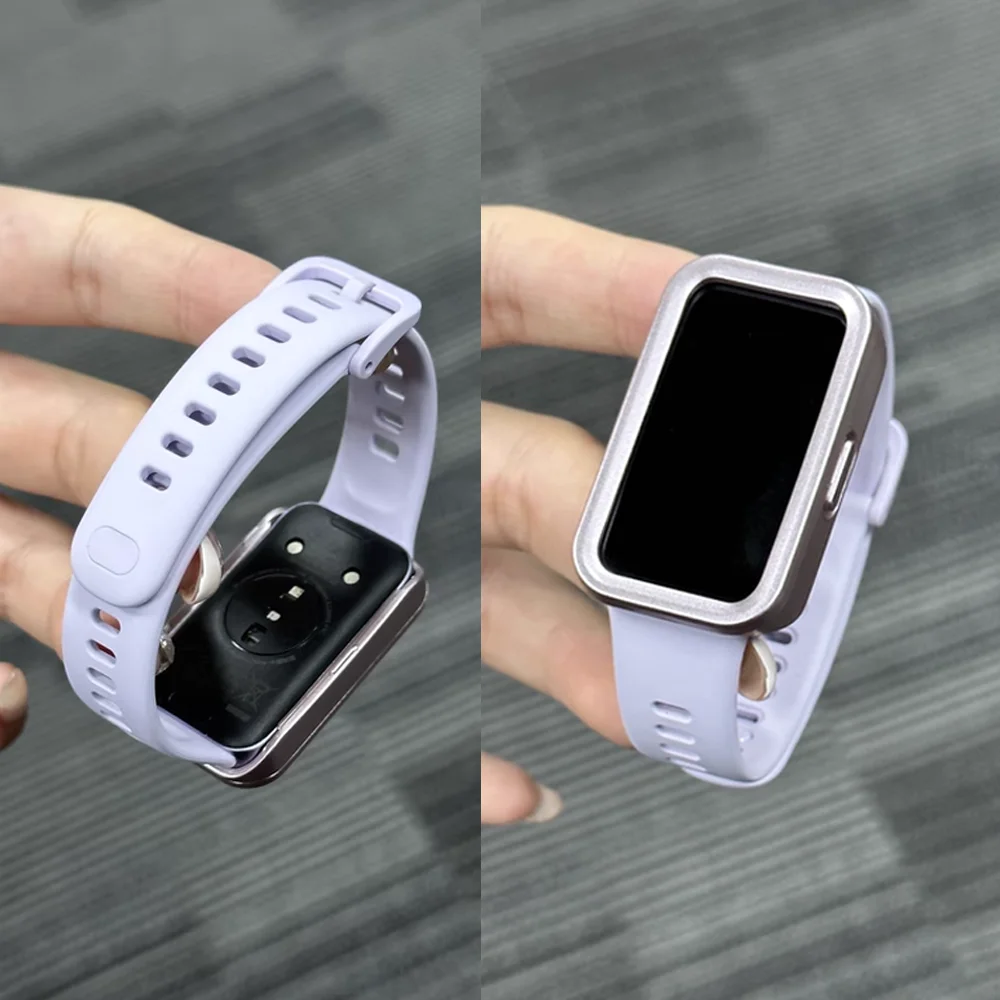 화웨이 밴드 10 9 8용 PC 중공 케이스 보호 쉘 범퍼 보호 커버 (코레아 화웨이 밴드10 NFC 9 8 NFC 액세서리)