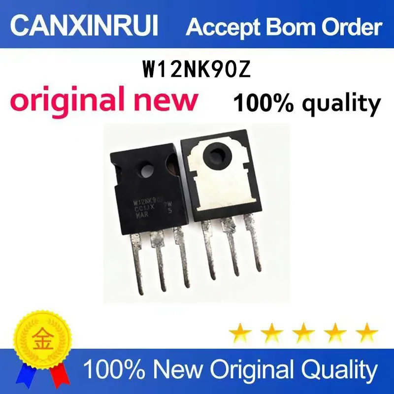 

(5-100 Pieces) Brand new original W12NK90Z STW12NK90Z TO-3P