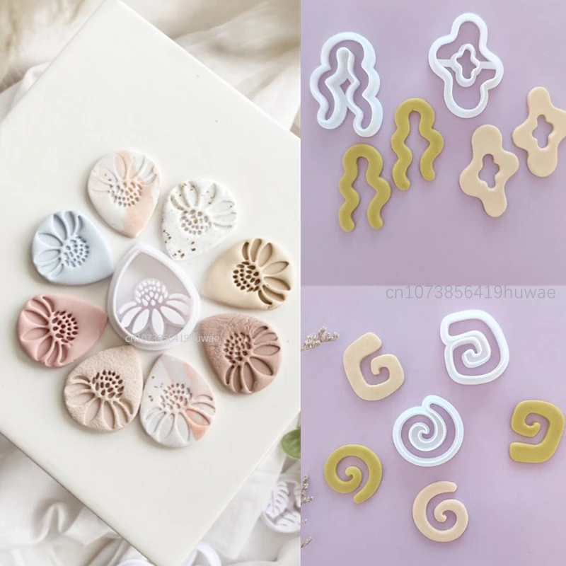 커브 아크 소프트 도자기 폴리머 클레이 몰드 케이크 롤 모양 클레이 커터, DIY 귀걸이 쥬얼리 펜던트 커팅 다이 도자기 몰드 도구