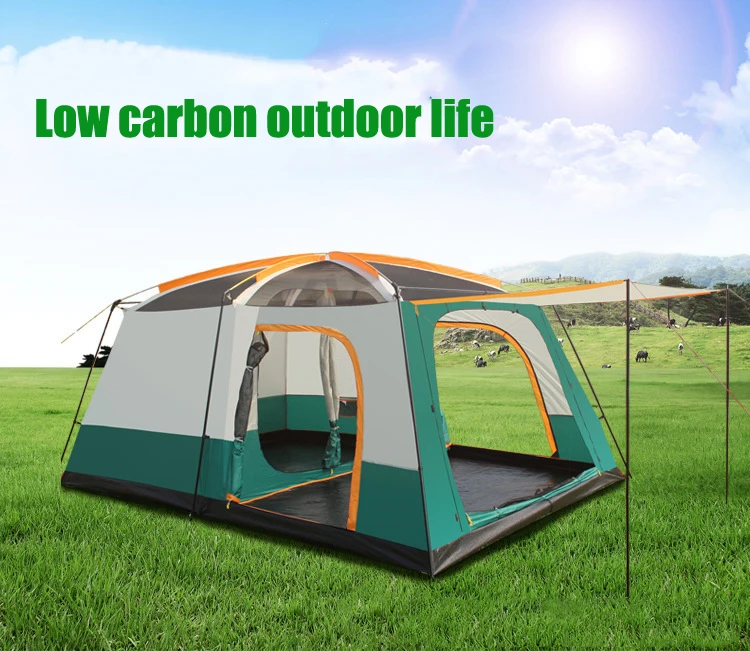 Imagem -04 - Impermeável Grande Barraca de Acampamento Outdoor Rainproof Tent Double Layer Salas e Salão Família 10 a 12 Pessoas Pessoas