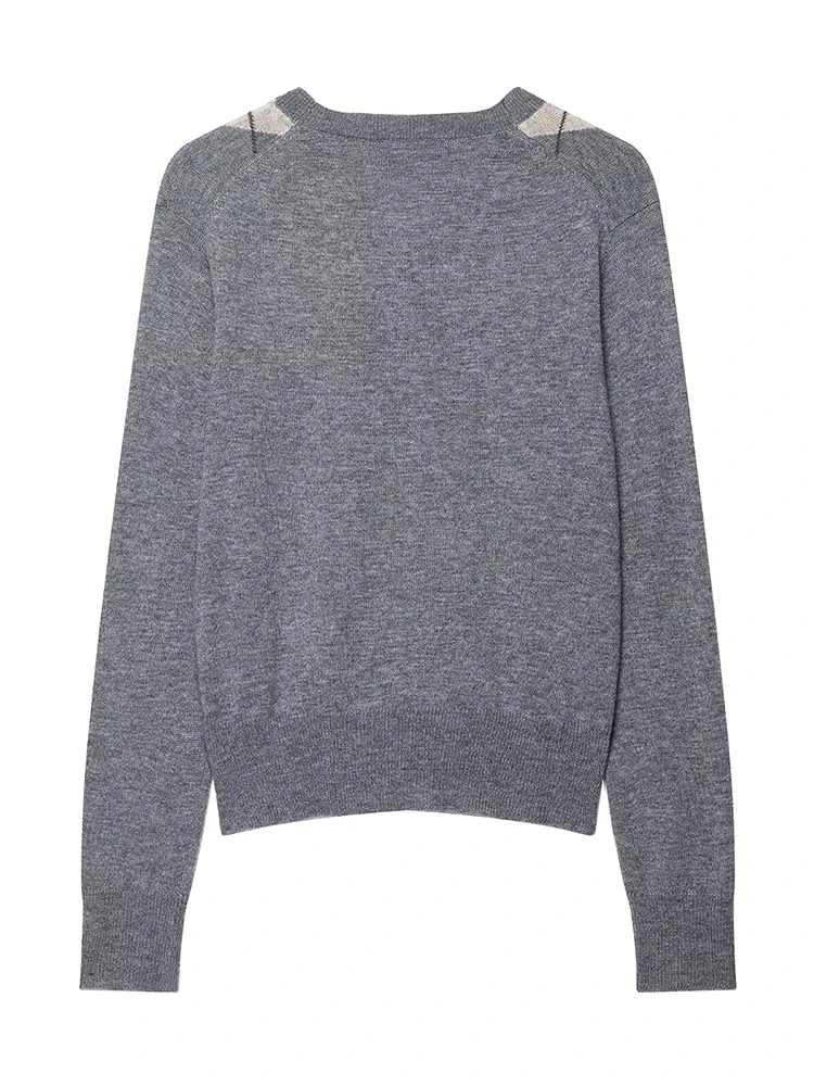 

Женский свитер, пуловер, осень-зима 2022, новая мода, женский свитер с длинными рукавами и принтом, пуловер, элегантный уличный топ