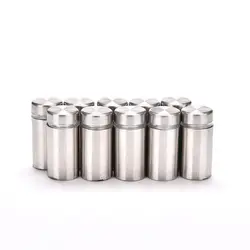 10 pz elementi di fissaggio in vetro 12mm x 25mm in acciaio inox pubblicità distanziatori Pin chiodi cartellone fissaggio viti Hardware