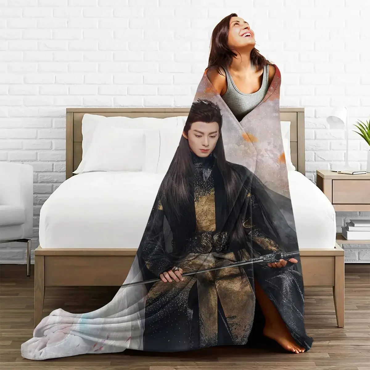 

Baby Blankets Love Between Fairy And Devil Velvet Textile Decor Hot Tv Cang Lan Jue Throw Warm Blankets for Bed Office Rug Piece