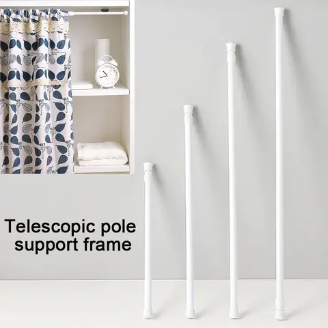 30-90CM Multi Purpose Spring Loaded Extendable Telescopic Curtain Pole Tension Rail Net Voile Pole Net Rods Curtain Telescopic