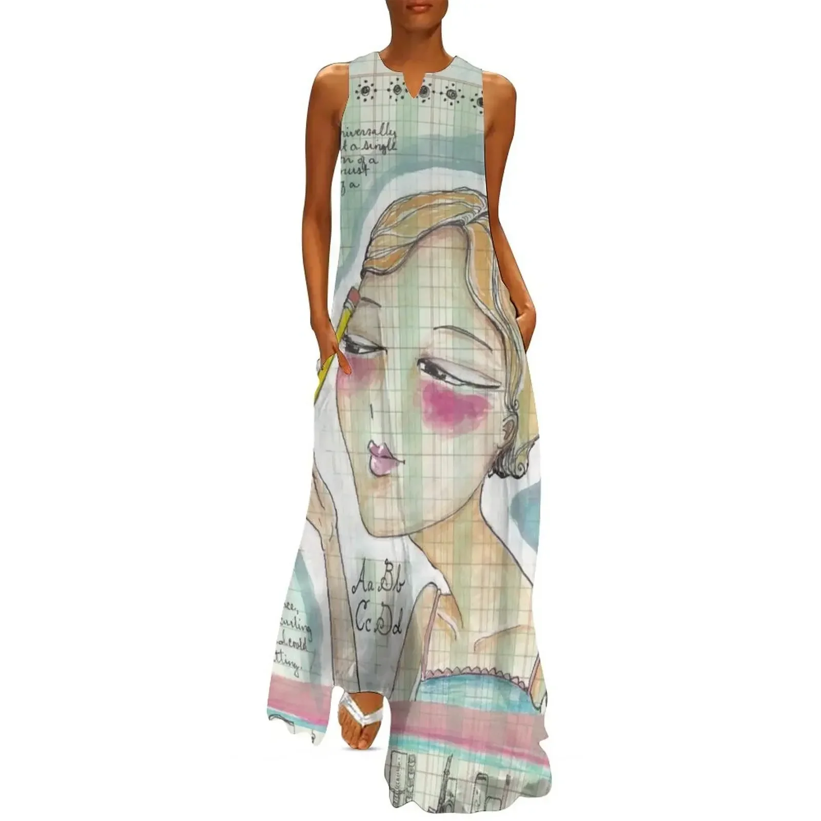 

In a Cursive World Long Dress festival outfit women woman dress luxury evening dresses 2025 women's luxury party dress