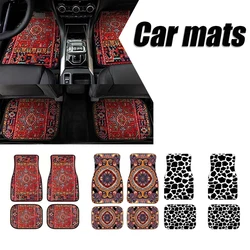 Car Foot Mats Universal Bohemian Style Car Foot Mats Carpet 4 Pieces Dirty Resistant Front and Rear Mats Set Car Accessories