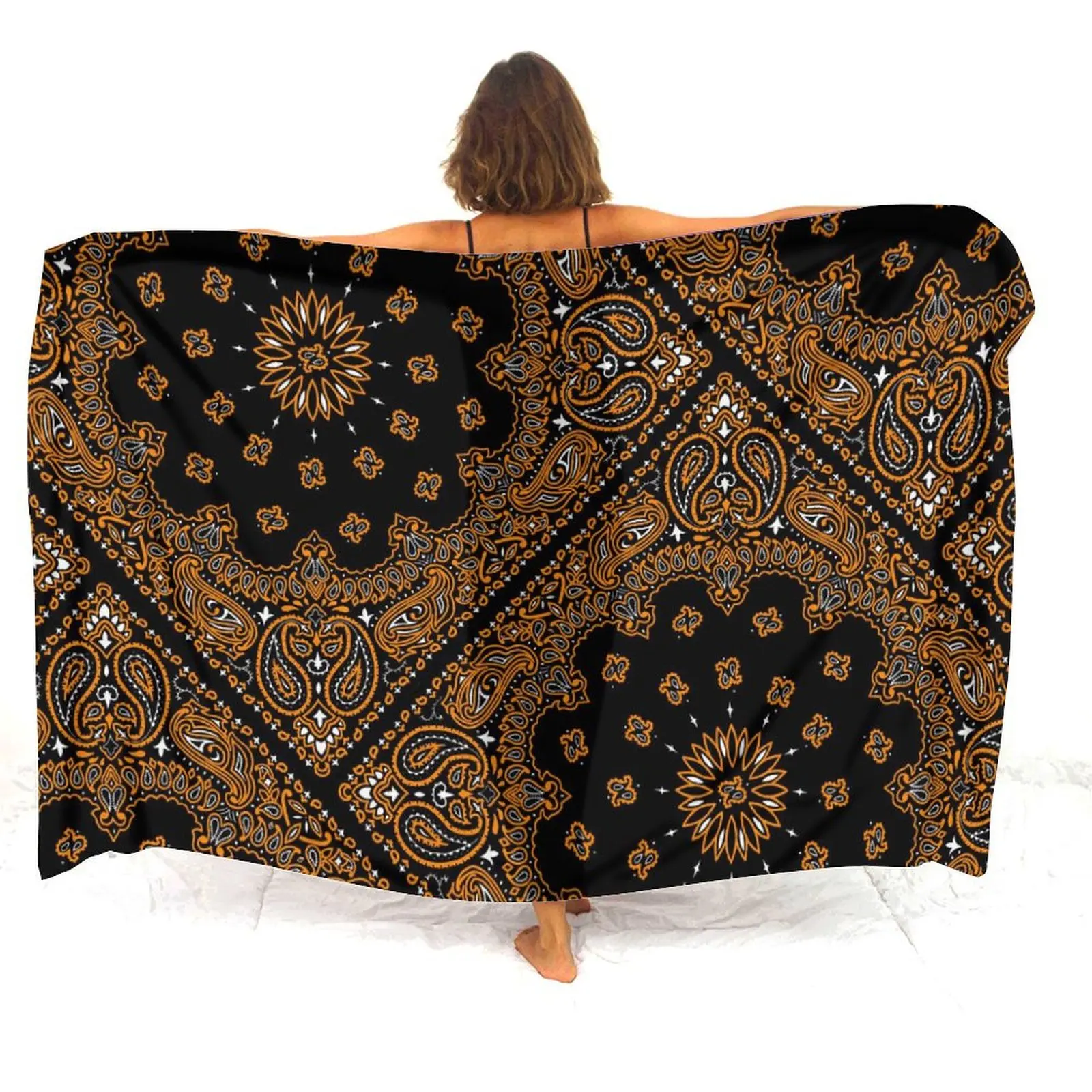 Bandana Delantales de playa personalizables Tela liviana con patrones personalizables Diseños de estilo hawaiano Un imprescindible para las vacaciones