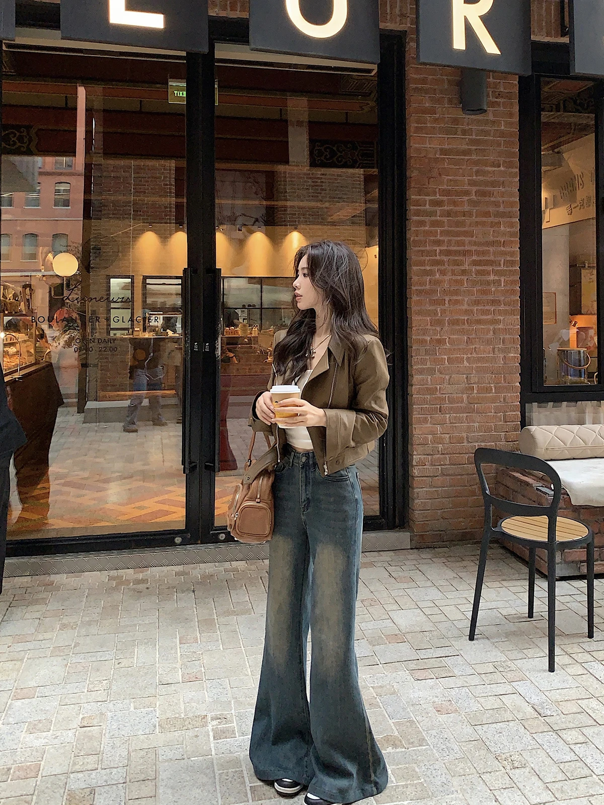 

Джинсы женские с высокой талией и широкими штанинами, винтажные расклешенные брюки-клеш, весенние новые синие джинсы, ретро-джинсы с высокой талией