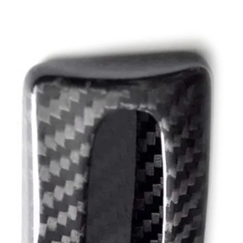 Casing Penutup Pelindung Fob Kunci Mobil dari Serat Karbon Asli untuk Nissan GTR untuk Infiniti Tas Cangkang Desain Berbentuk U Merah