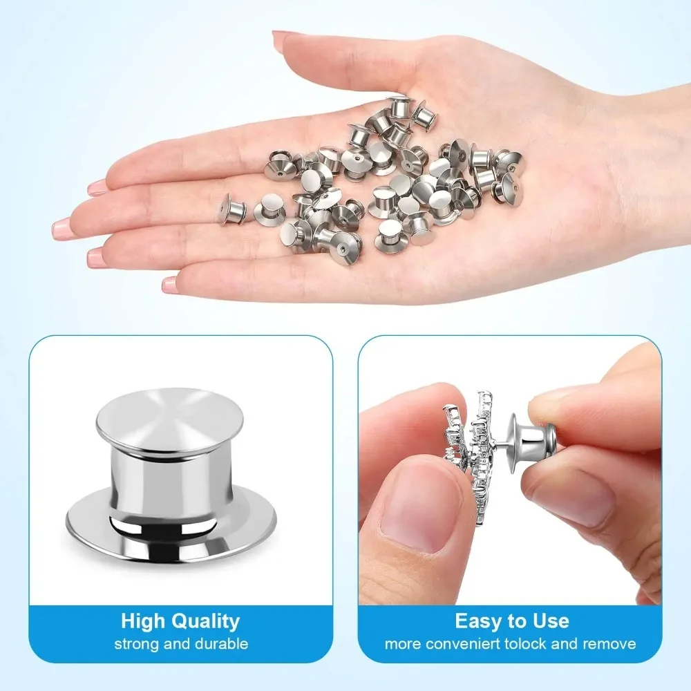 دبوس قفل من الفولاذ المقاوم للصدأ مكون من 20 قطعة | المشابك الآمنة للدبابيس ودبابيس التلبيب وشارات المينا | مستلزمات صناعة المجوهرات #4