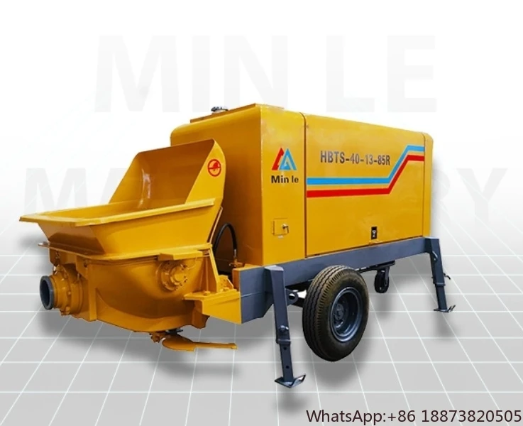 MINLE Brand Different Models of  Engine Trailer Concrete Delivery Pump Concrete Transfer Pump