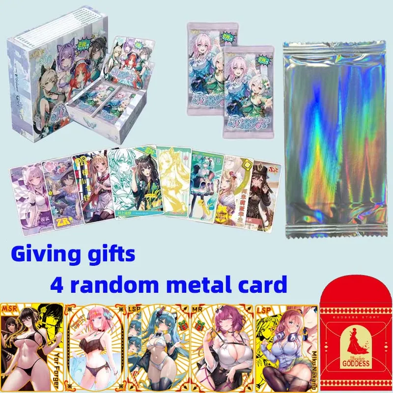 New Flower Girl 2 Goddess Cards Anime Collection Cards Hobby Beautiful Cards Bikini Suit Booster Box Kid Toy Birthday Gifts