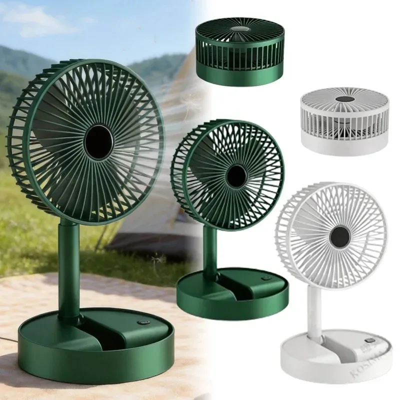 for Dormitory Home Office USB Charging Mini Fan Foldable Retractable Desktop Long Battery Life Portable Cooling Electric Fan